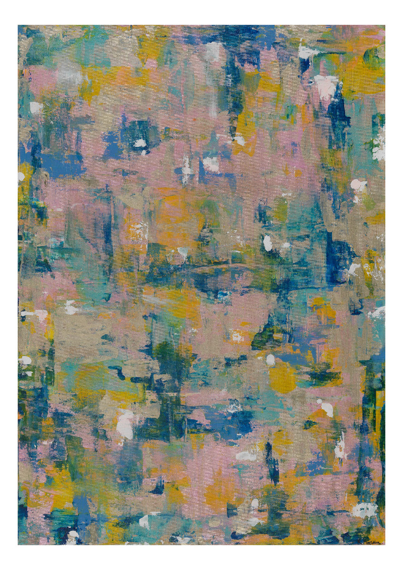 Colour Me Pink Blue and Yellow Print